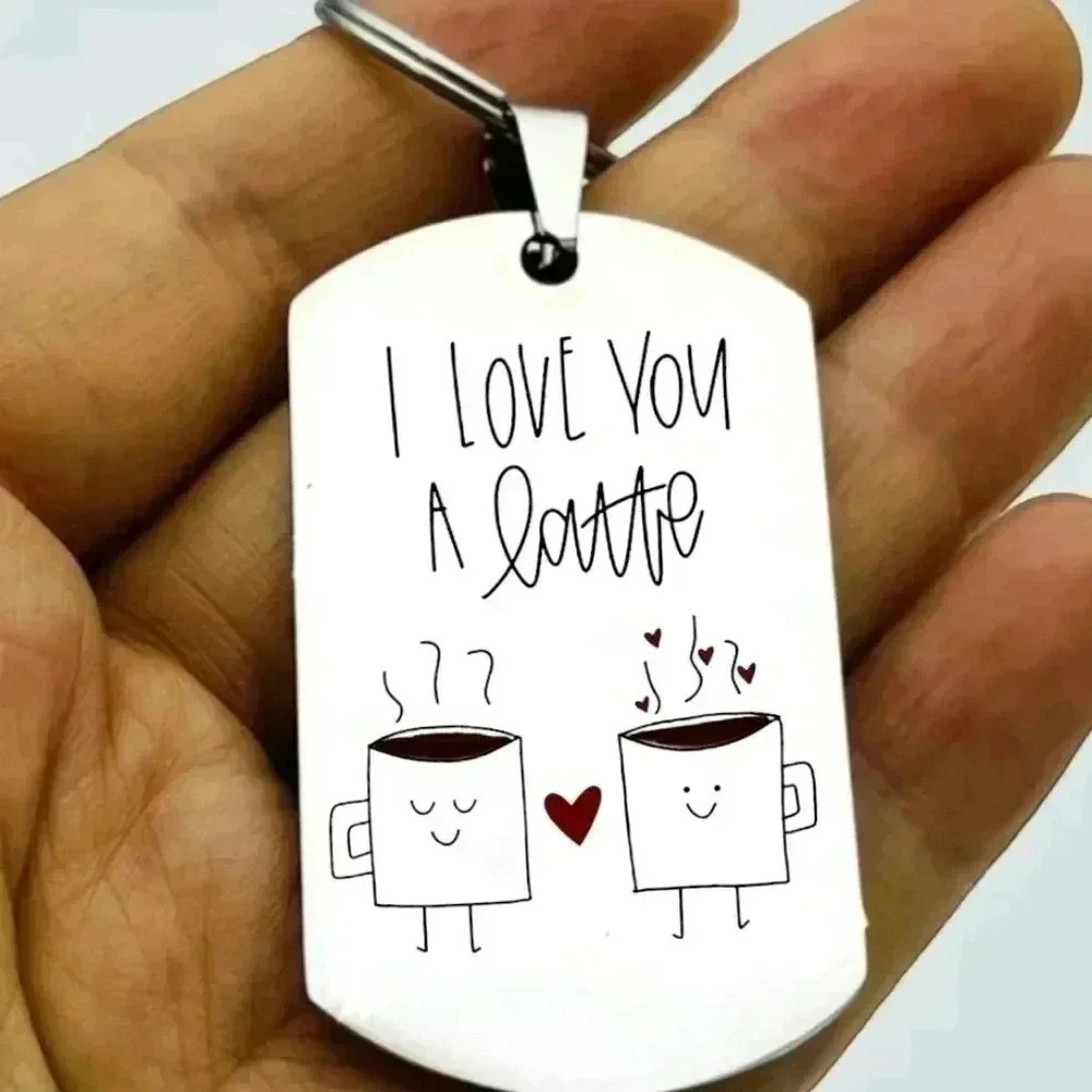 I love you a Latte coffer lover Hot Keychain